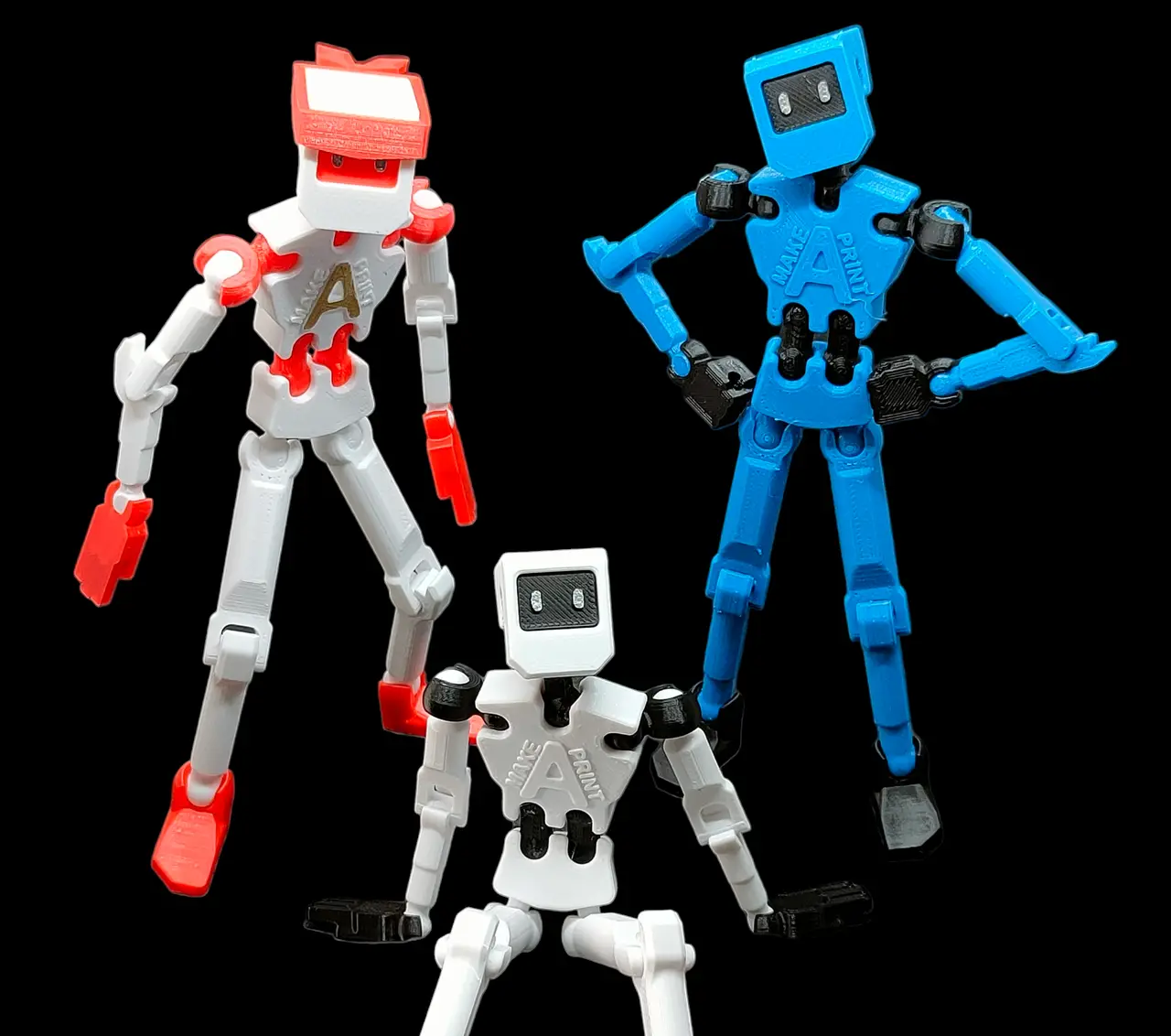 Action Figure (Easy to Print) "ETP-Robot" (Fully articulated, PLA Print) — modelo 3D