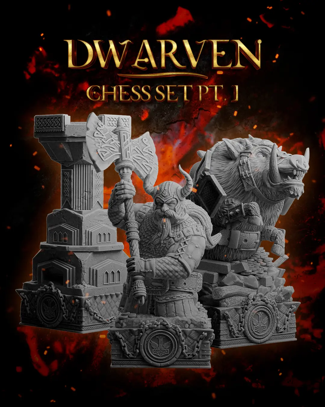 Dwarf Chess Set Pt.01 - Pawn — modelo 3D