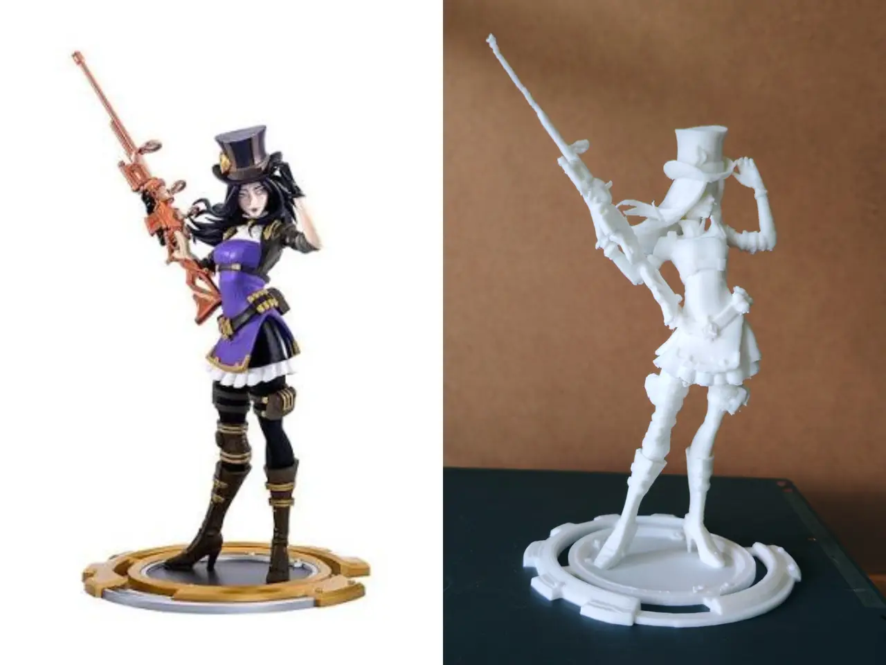 [粉丝定制]英雄联盟 皮城女警凯特琳 端枪立姿 — modelo 3D