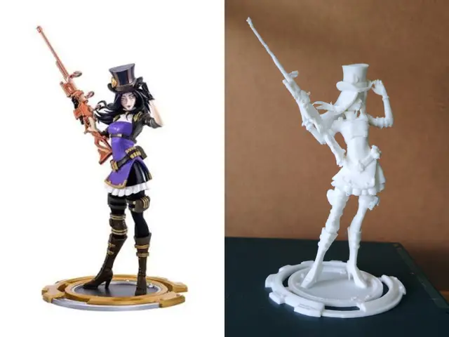 [粉丝定制]英雄联盟 皮城女警凯特琳 端枪立姿 — modelo 3D