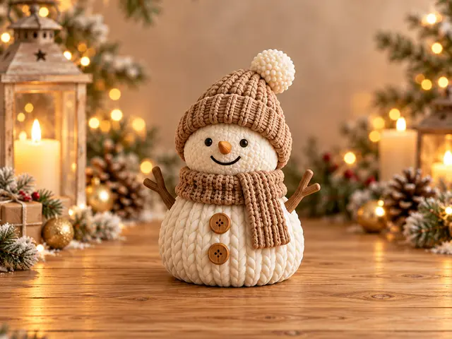 Cozy Knit Snowman – Knitted Winter Decoration — modelo 3D
