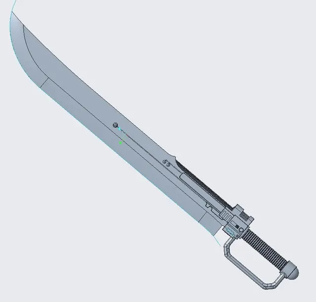 Imperial Guard Officer Power Sword Cosplay Prop — modelo 3D