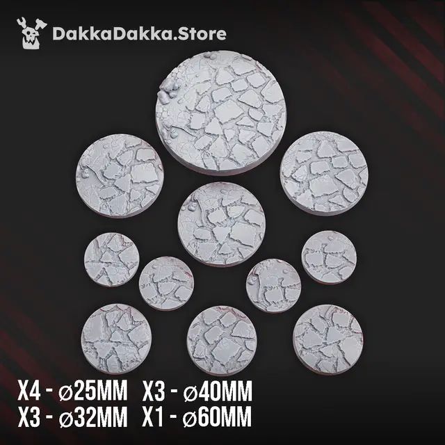 Decorative bases "Flat Stone" Set x11 — modelo 3D