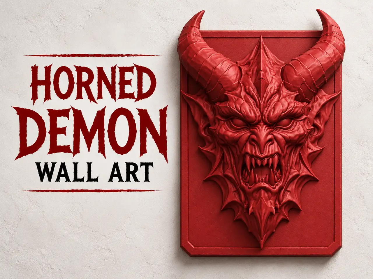 Horned Demon Wall Art — modelo 3D