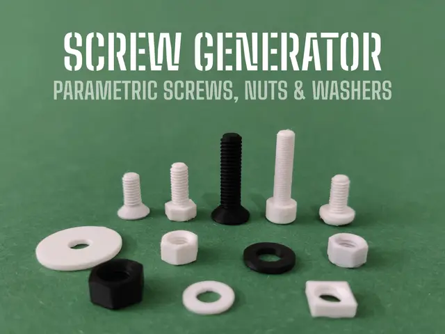 Screw Generator - Parametric Screws, Nuts & Washer — modelo 3D