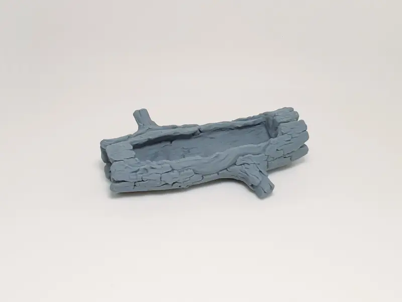 Rotten Sunken-Centre Fallen Log Miniature — modelo 3D