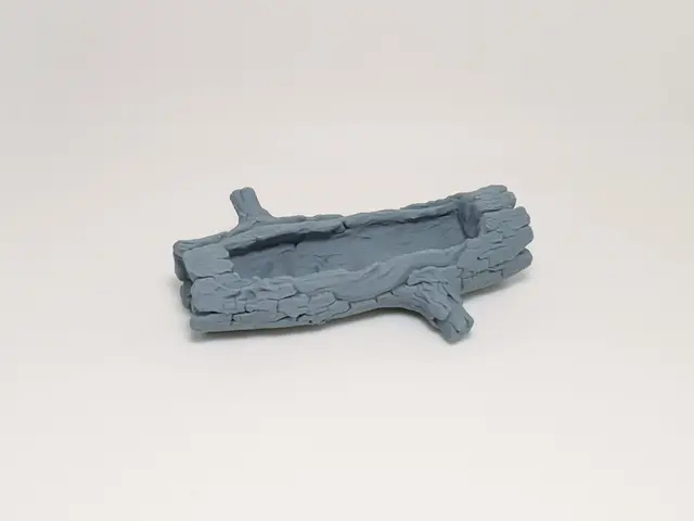 Rotten Sunken-Centre Fallen Log Miniature — modelo 3D