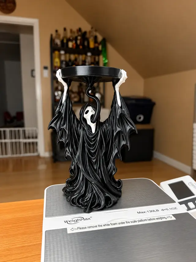 Grim Reaper Ghost Candle Holder – Halloween STL & 3MF — modelo 3D