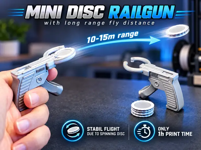 Mini Disc Railgun / long range launcher — modelo 3D