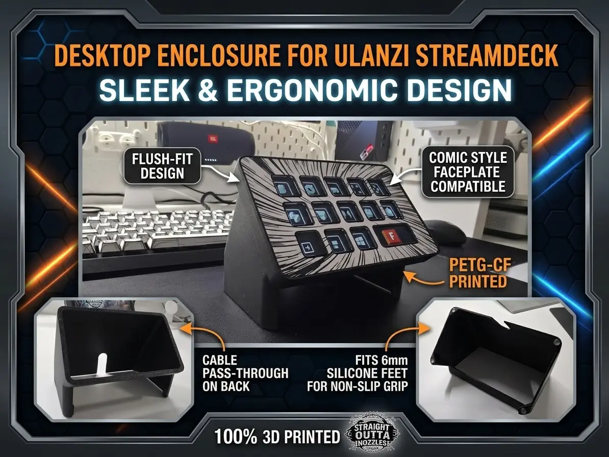 Desktop Stand / Enclosure for Ulanzi Streamdeck — modelo 3D