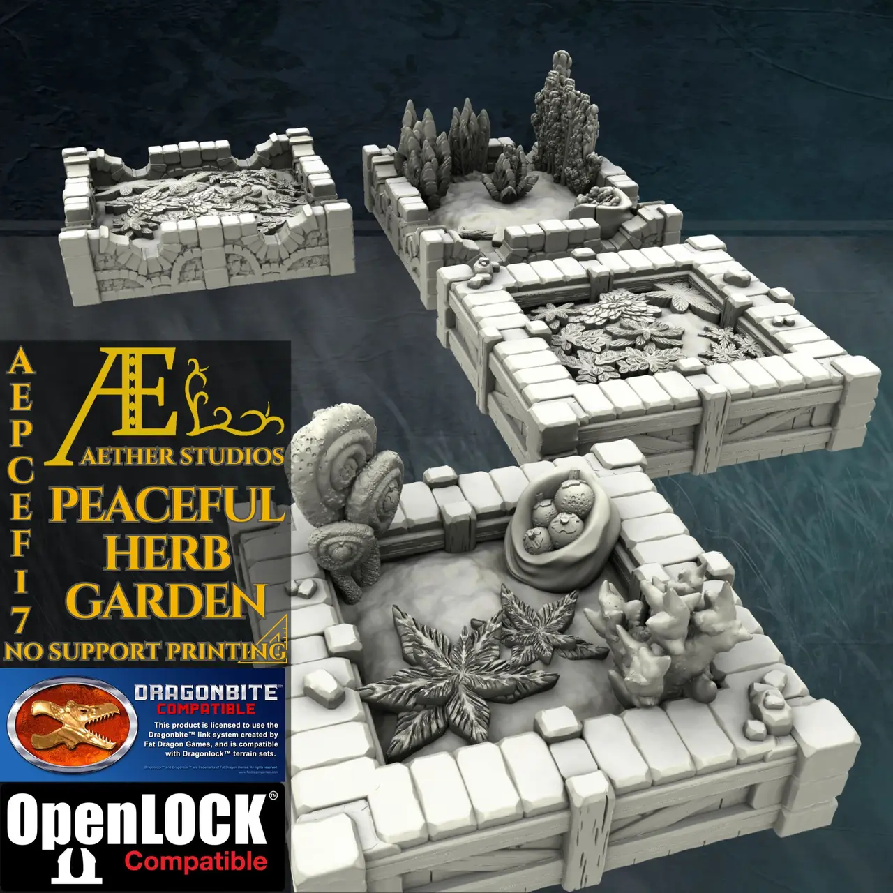 AEPCEF17 - Peaceful Herb Garden — modelo 3D