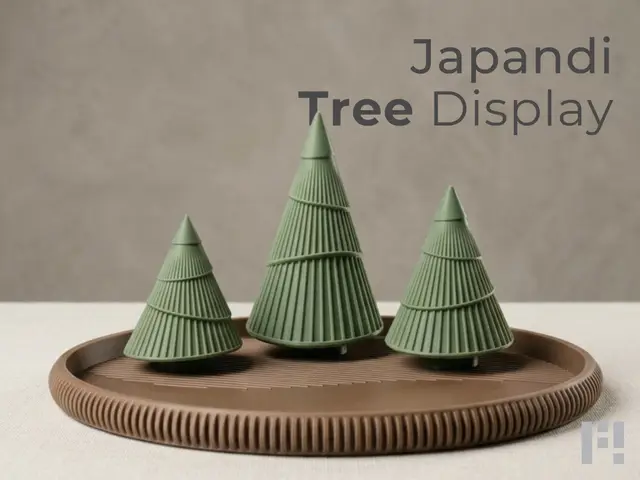 Japandi Tree Display – Minimalist Christmas Decor — modelo 3D