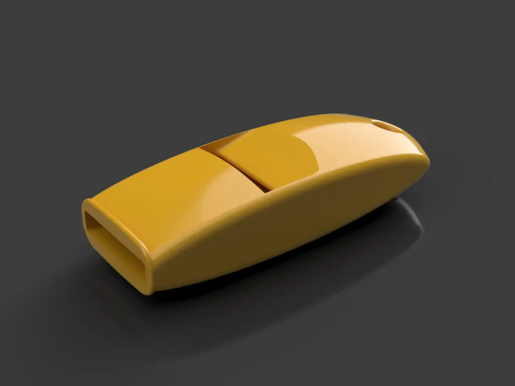 Extremely loud and compact emergency whistle — modelo 3D