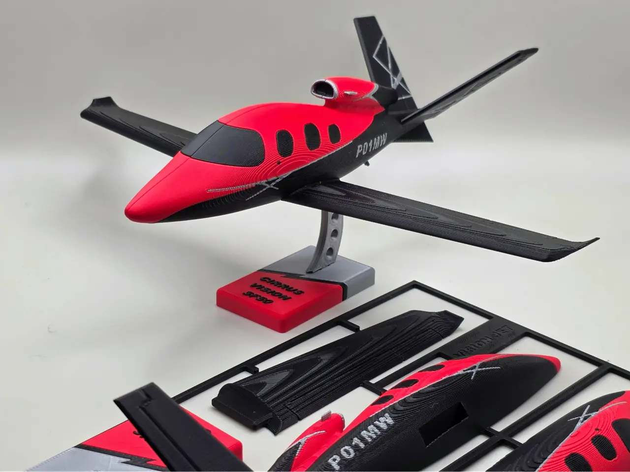 Cirrus Vision Jet Plane Kit Card — modelo 3D
