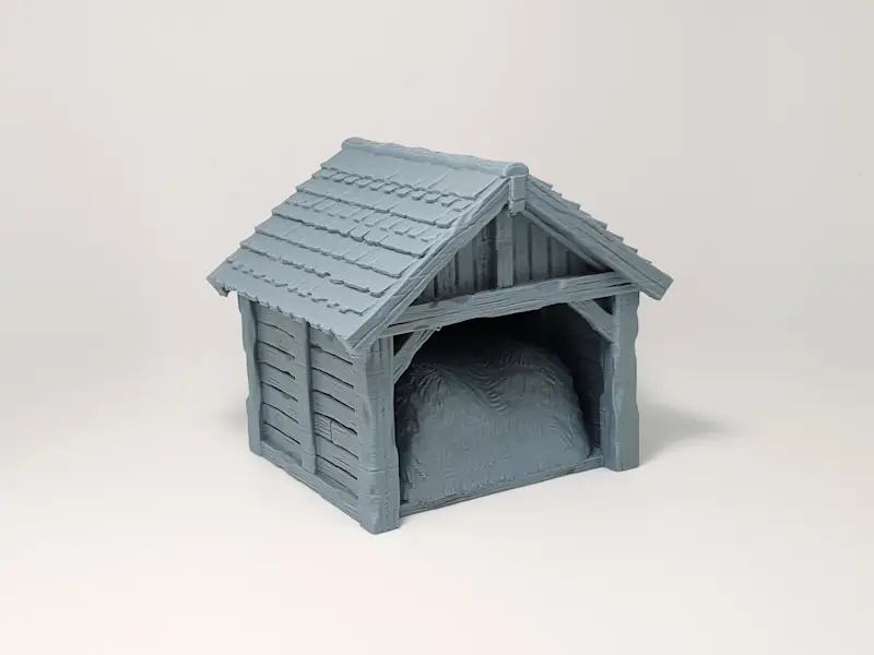 Hay Barn | 28mm - 32mm Miniature Scale — modelo 3D