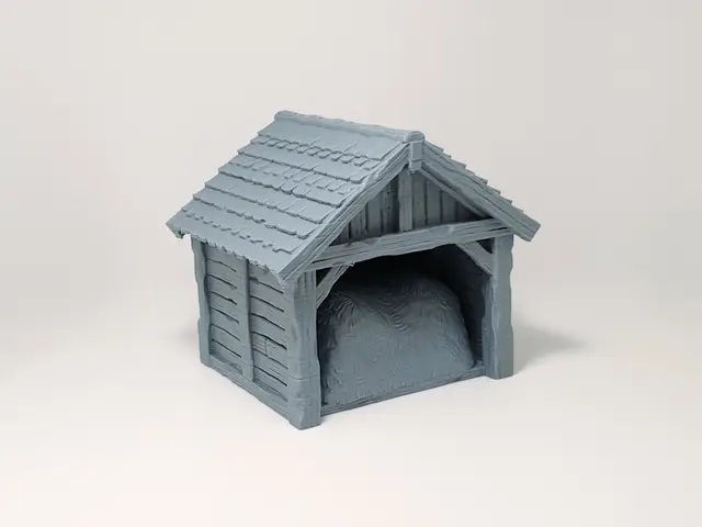 Hay Barn | 28mm - 32mm Miniature Scale — modelo 3D