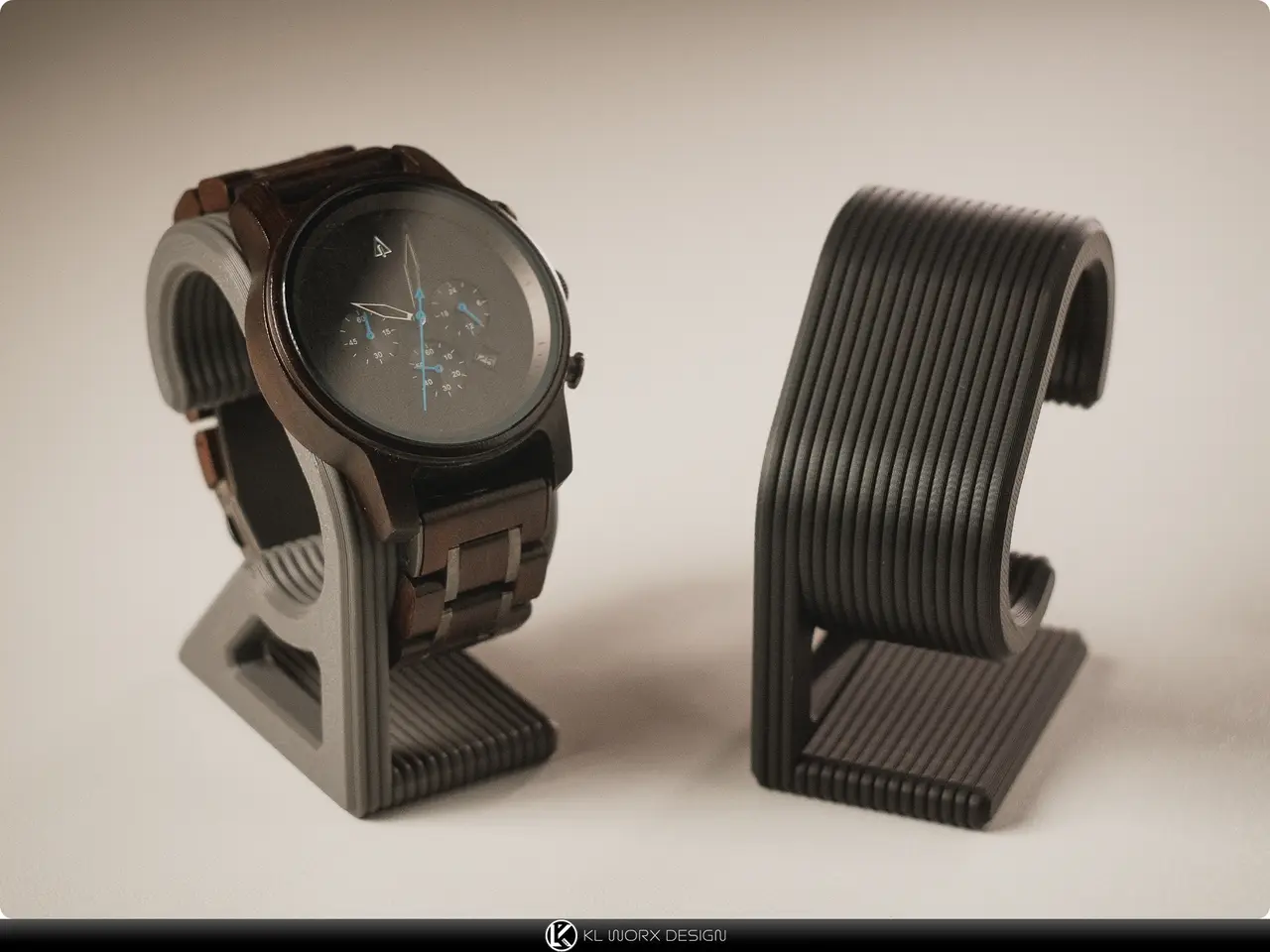 Ribbed Watch Stand — modelo 3D
