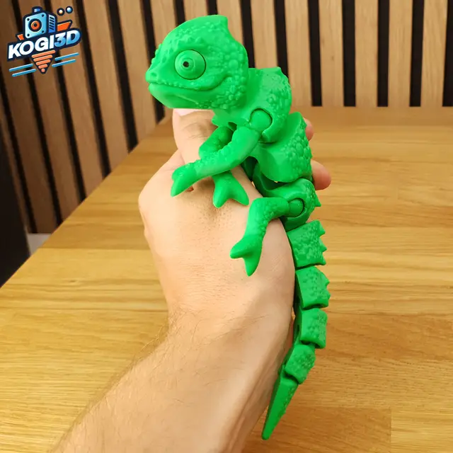 Print in Place Articulated Flexy Chameleon — modelo 3D
