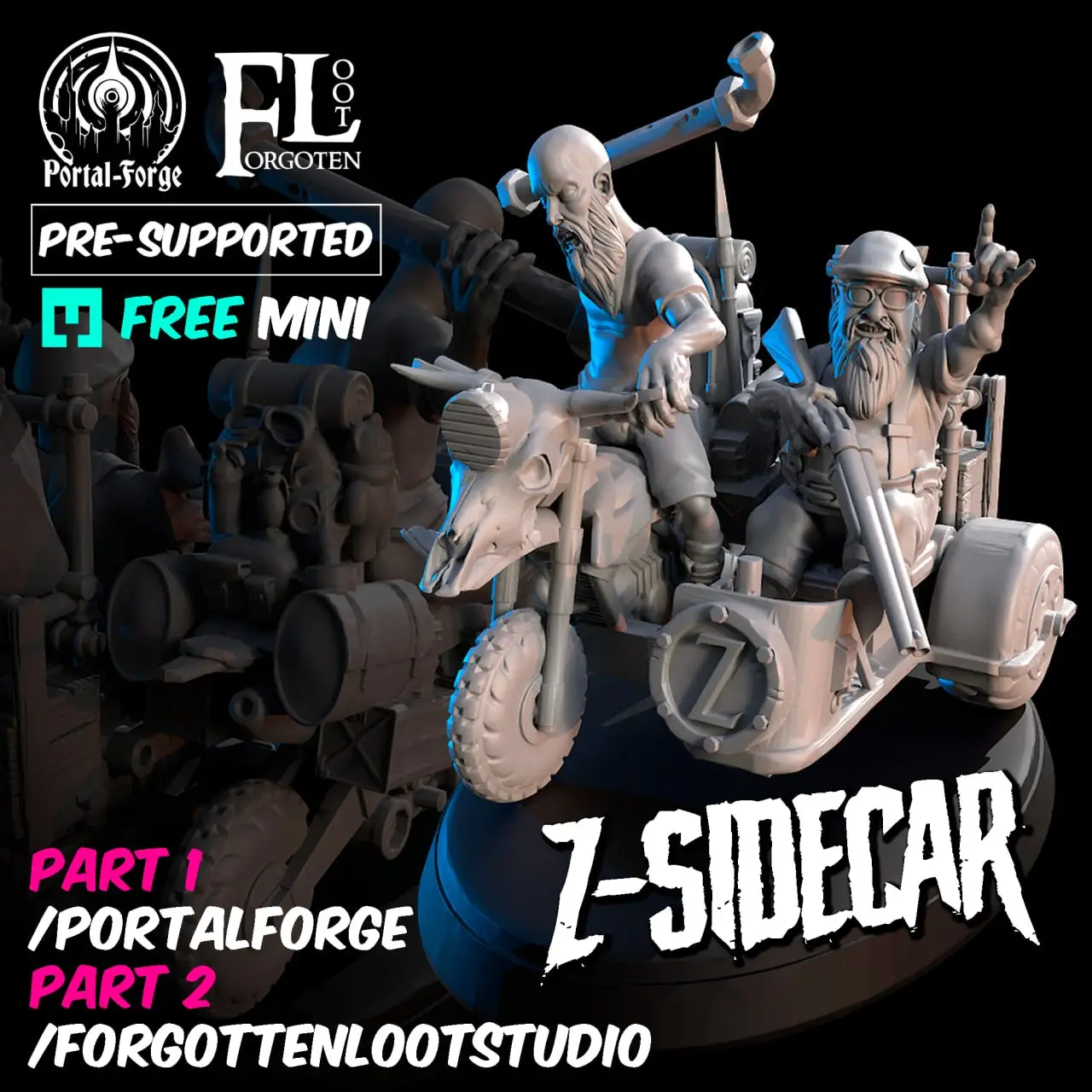 (FREE DOWNLOAD) Z-Sidecar (PART 2) - Presupported — modelo 3D