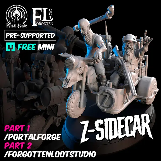 (FREE DOWNLOAD) Z-Sidecar (PART 2) - Presupported — modelo 3D