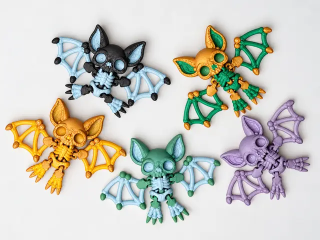mini flexi skeleton bat — modelo 3D