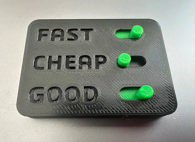 Good Fast Cheap Fidget Toy: Pick Two (All positions) — modelo 3D