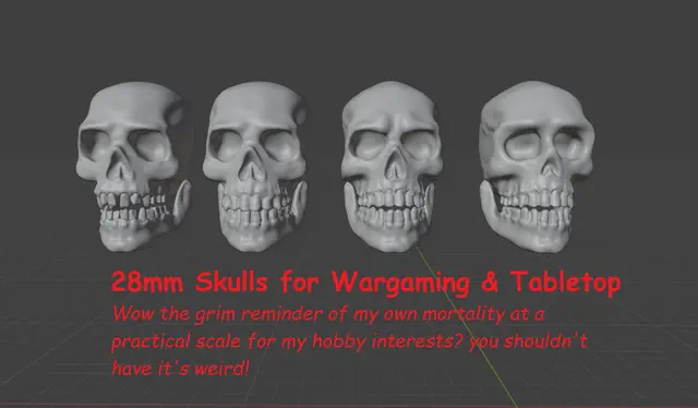 28mm Skulls & Jaws — modelo 3D