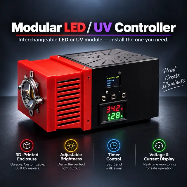 Smart High-Power LED / UV Controller — modelo 3D