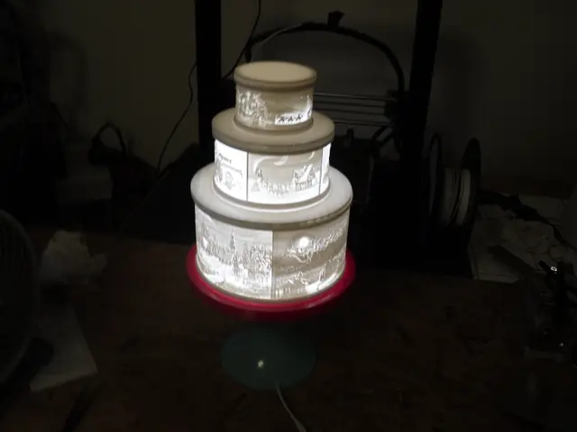 Christmas lithophane tier cake — modelo 3D