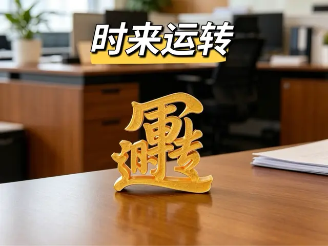 时来运转 创意合体字桌面摆件 转运摆件 无需支撑 打印仅需8克耗材 — modelo 3D
