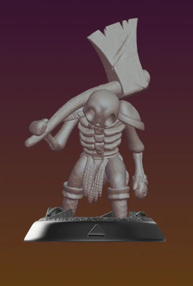 Axe skeleton — modelo 3D