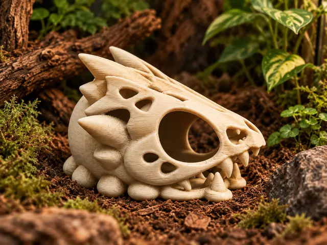Dragon Skull Cave / Reptile Hide for Terrarium — modelo 3D