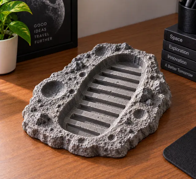 Moon Crater Soap Dish with Drainage — modelo 3D