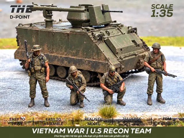 Vietnam War ERA | U.S. Recon Team | 1:35 Scale — modelo 3D