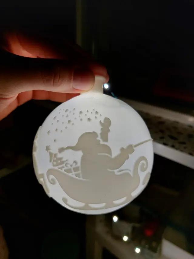 Lithophane Christmas Ball — modelo 3D