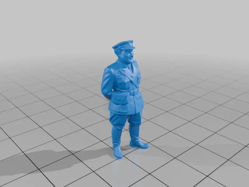 28mm WW2 Italian Officer — modelo 3D