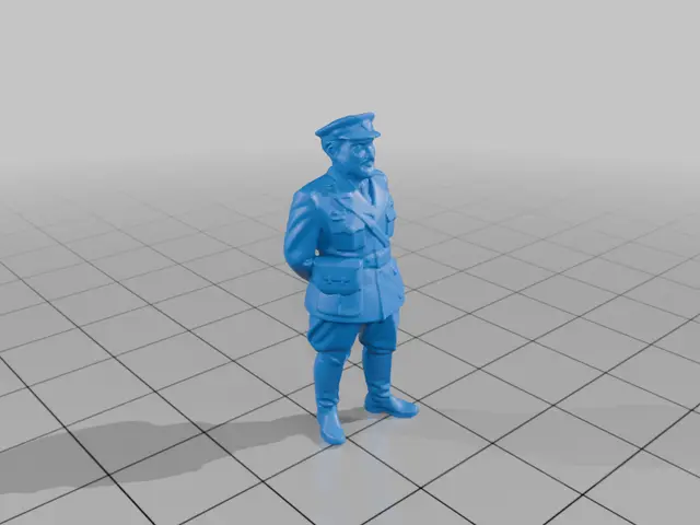 28mm WW2 Italian Officer — modelo 3D