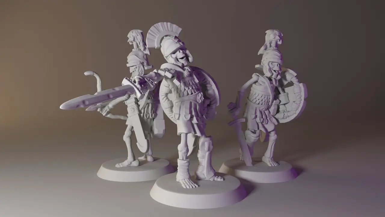 Skeleton Warrior Set !SUPPORTED! !FREE! — modelo 3D
