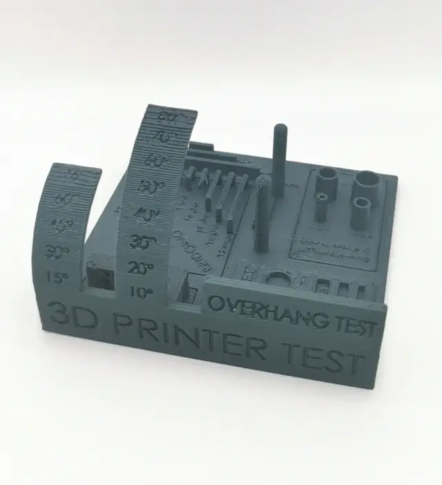 Complete 3D Printer test all in one (stress test, bed level test, retraction test, calibration test, tolerance test, support test) — modelo 3D