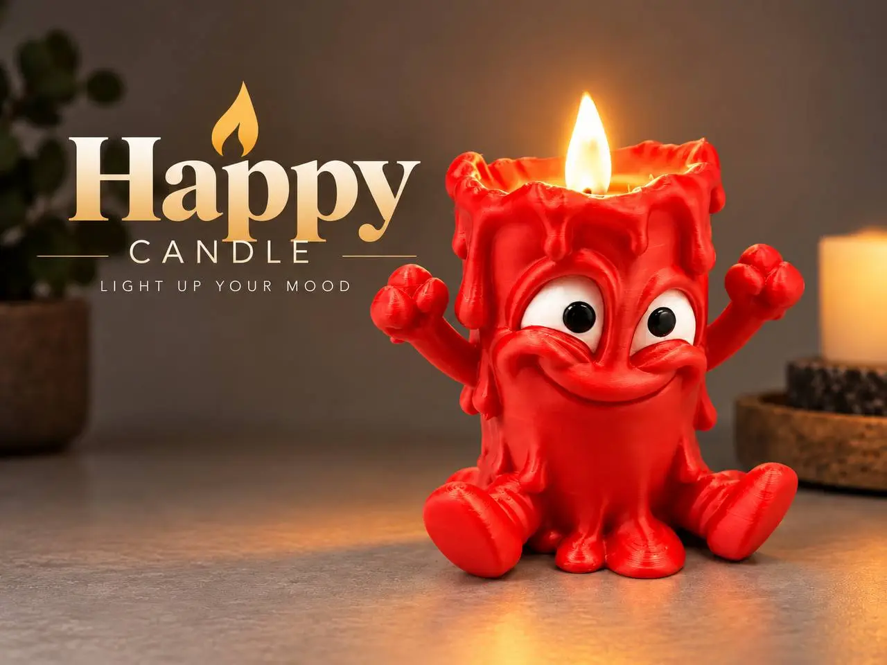 Happy Candle — modelo 3D