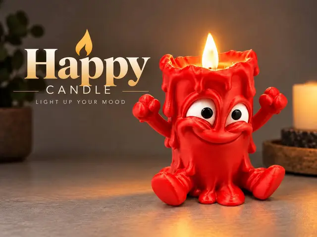 Happy Candle — modelo 3D