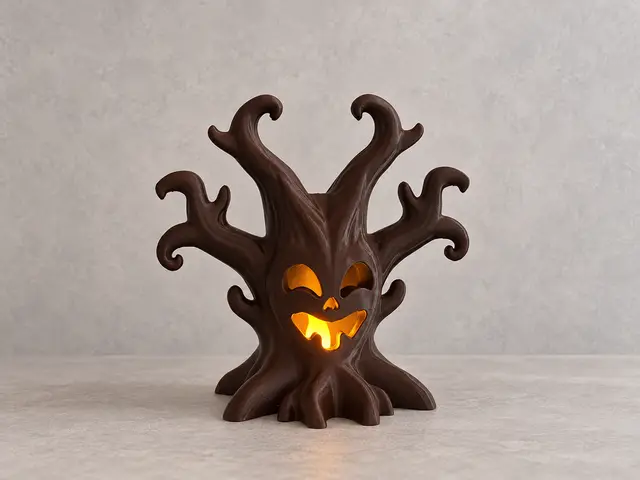 Halloween Creepy Tree - Tea Light LED — modelo 3D