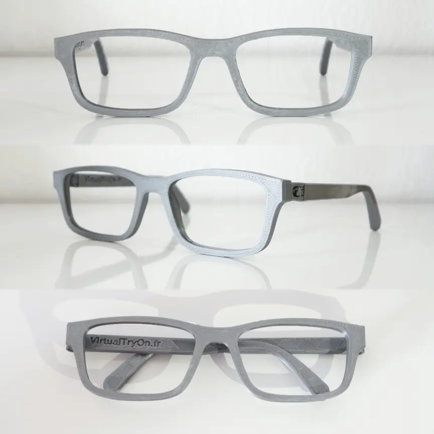 VirtualTryOn.fr Eyeglass frame (flat) — modelo 3D