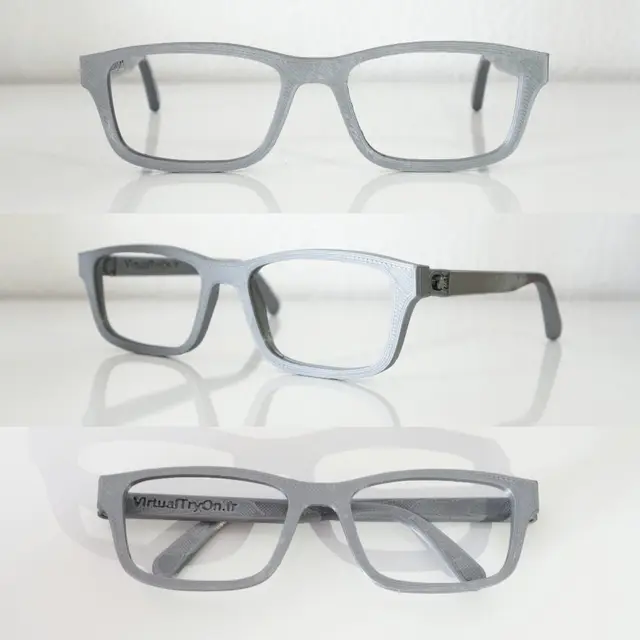 VirtualTryOn.fr Eyeglass frame (flat) — modelo 3D