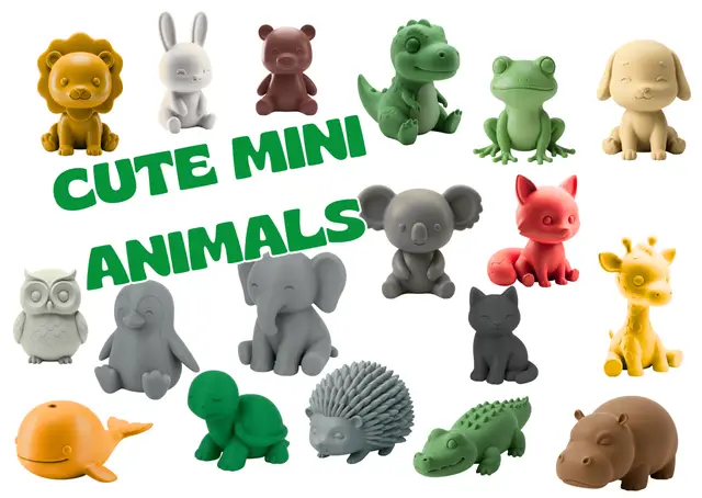 Cute Mini Animals — modelo 3D