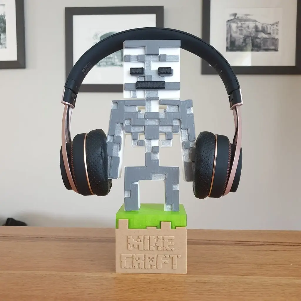 Minecraft headphones stand — modelo 3D