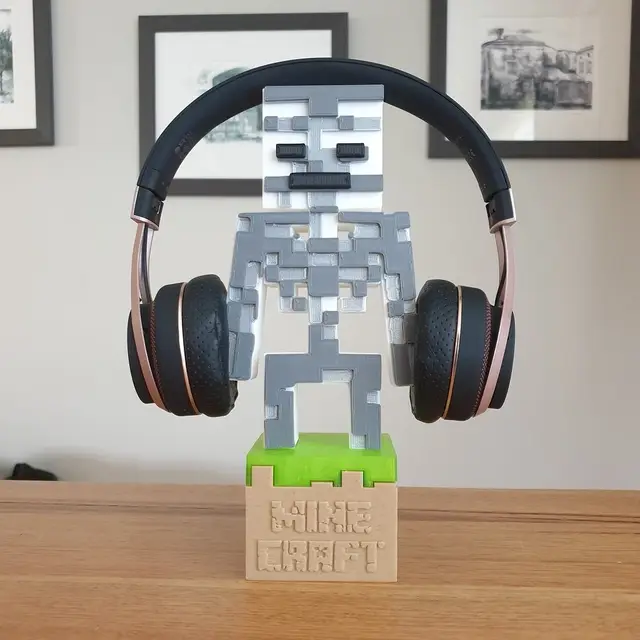 Minecraft headphones stand — modelo 3D