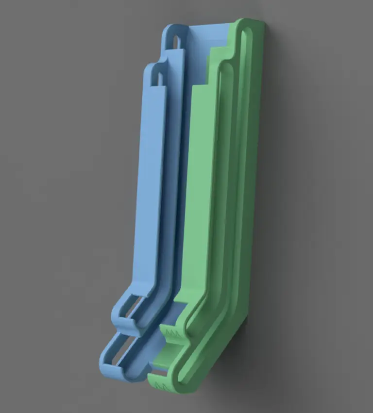AA and AAA Battery Holder (for Honeycomb Storage Wall) — modelo 3D
