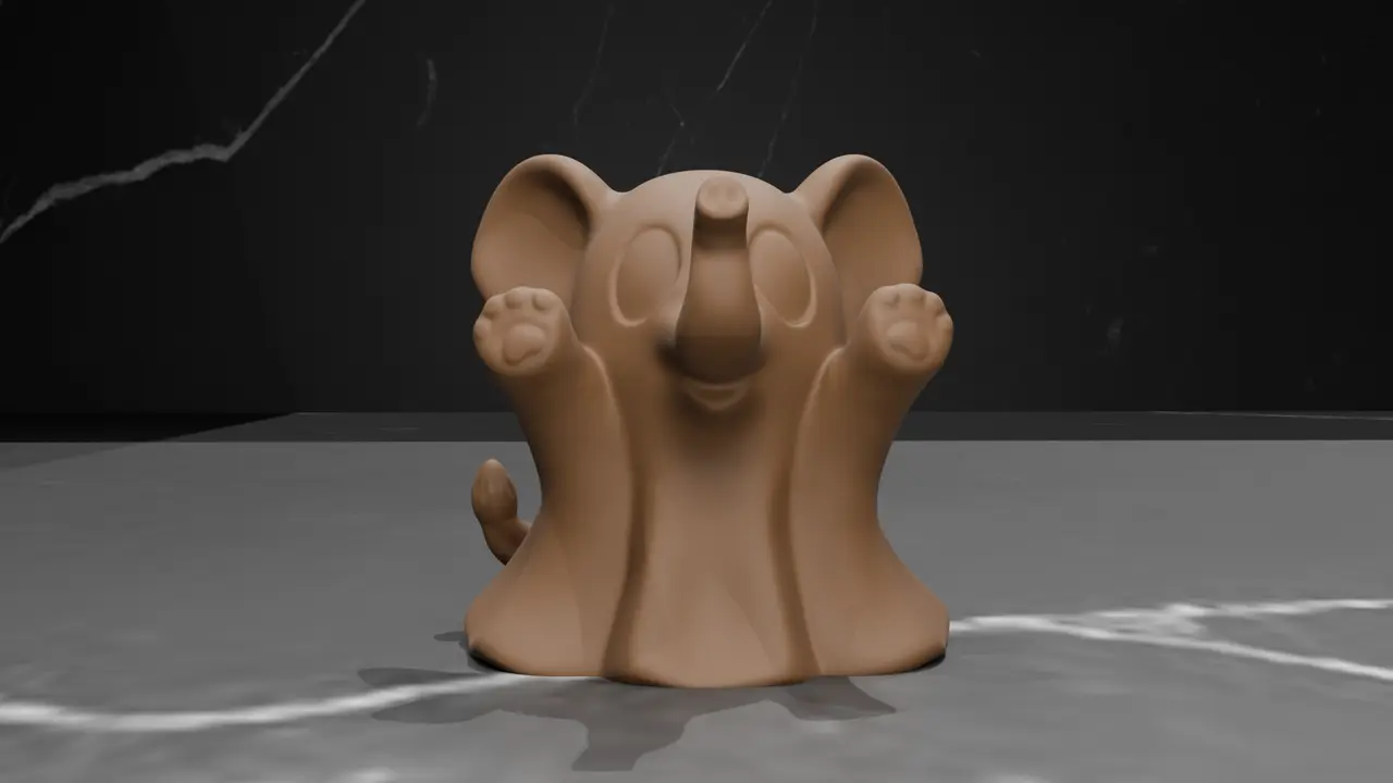 Halloween Ghost Cat - Tea Light — modelo 3D