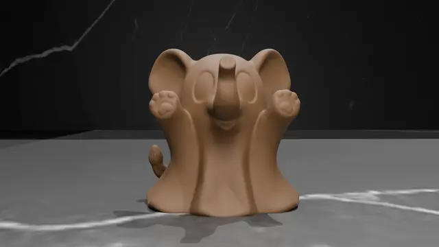 Halloween Ghost Cat - Tea Light — modelo 3D